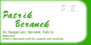 patrik beranek business card